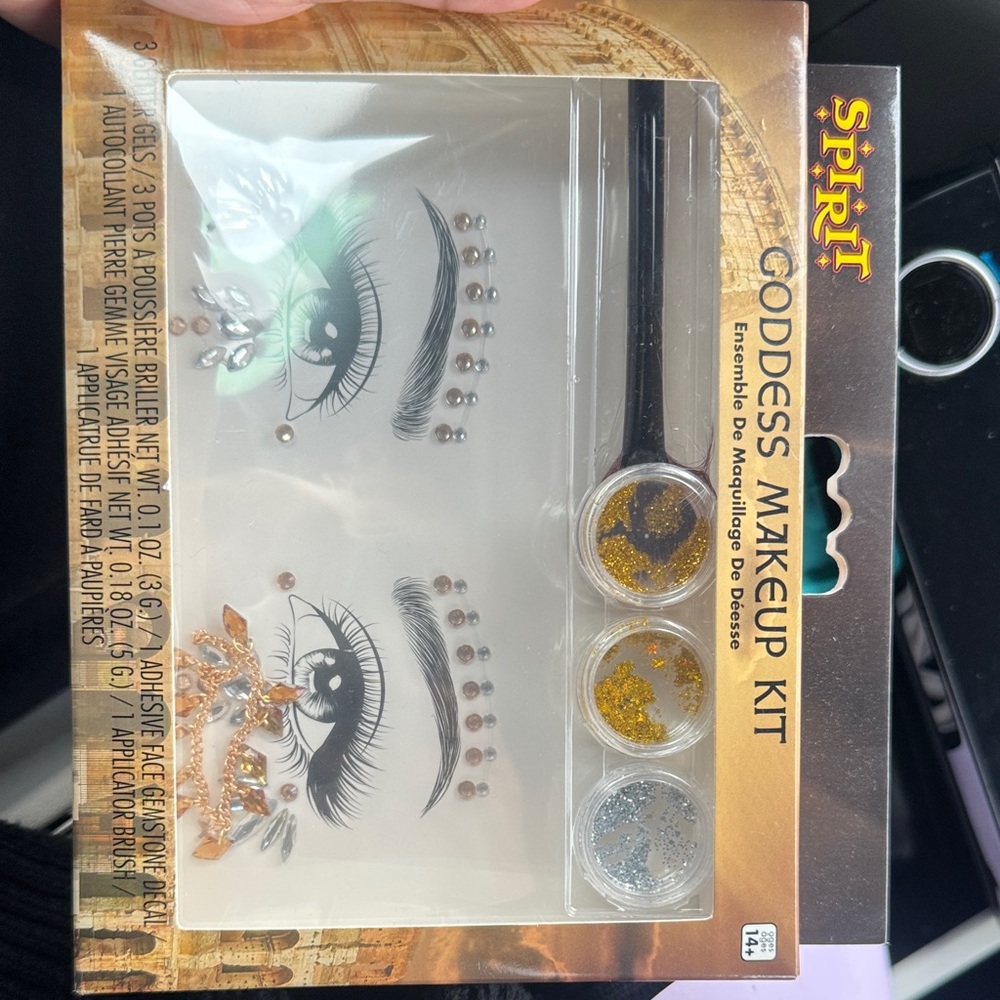 Spirit Goddess Makeup Kit with Gold, Silver, and Bronze Accents